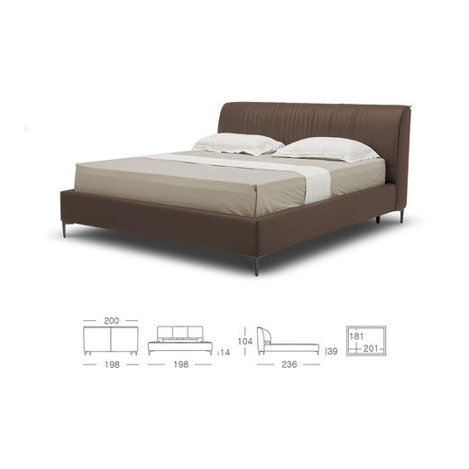 顾家家居整装 现代意式 皮艺软床KZ.B1062 黑曜 商品图3