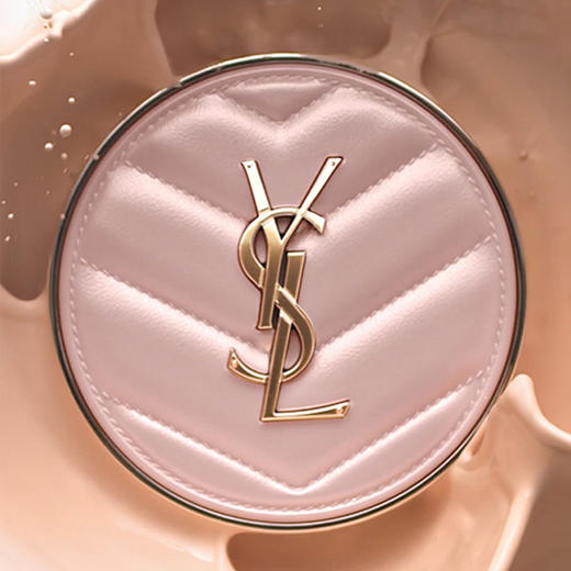 YSL圣罗兰彩妆礼盒 小金条唇膏口红1966红棕+粉气垫B10 商品图7