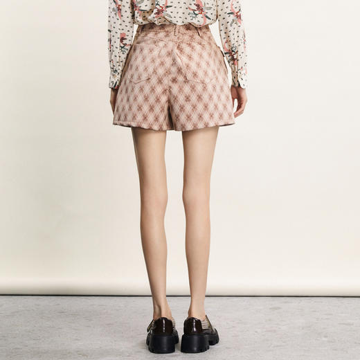 谜底短裤裤裙2024春季新款小香风提花修身H型直筒短裤241MK0080 商品图2