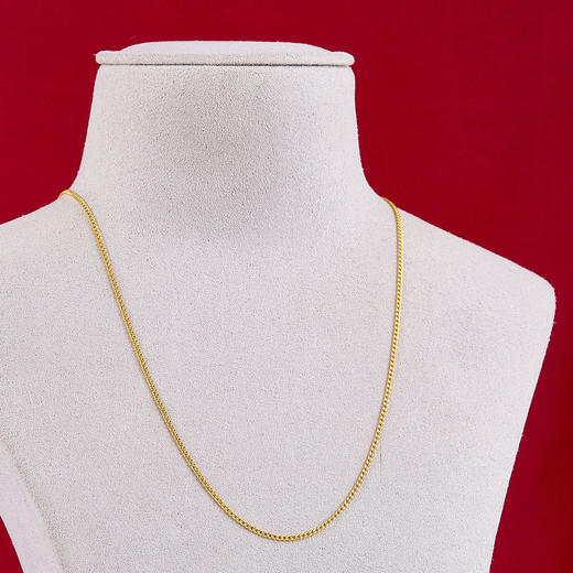 【限时克减150元】足金999.9 侧身链项链(XL00015-04)补差价）补差价）预售产品下单后不退款不退货不换货不补差价 商品图2