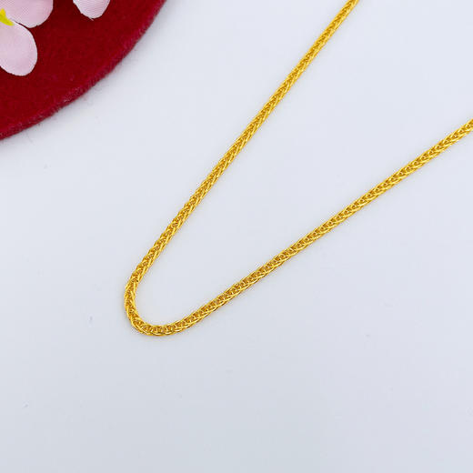 【限时克减150元】足金999 (足金999字印)5G黄金心尾款抽拉调节方肖邦链项链(5GXL00072-05)补差价）预售产品下单后不退款不退货不换货不补差价 商品图1