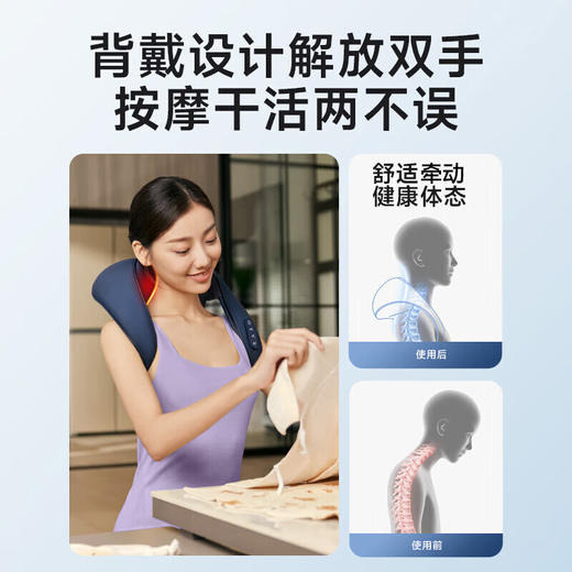 SKG颈椎按摩器 H3系列1代  按摩披肩正反揉捏斜方肌 腿腰颈背部全身按摩仪 年货节送男女友生日新年礼物 商品图5