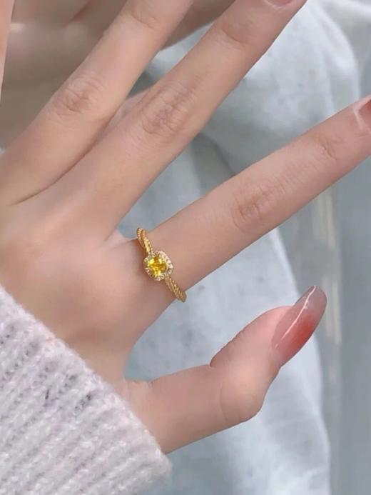 特！绝美招财金色小方糖戒指开口可调节 商品图7