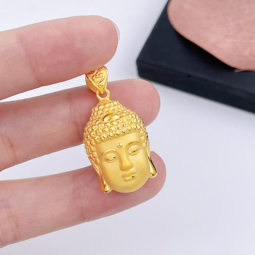 【限时克减150元】足金 【精品】3D硬金空心佛头吊坠（厚约8.7mm）(AR3DDZ00009-2)（特殊产品下单后不退款不退货不换货不补差价） 商品图3