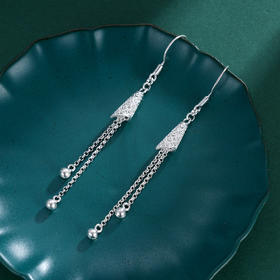 子佩集S990银【清歌妙舞】耳环【QFES035】花丝流苏长2401