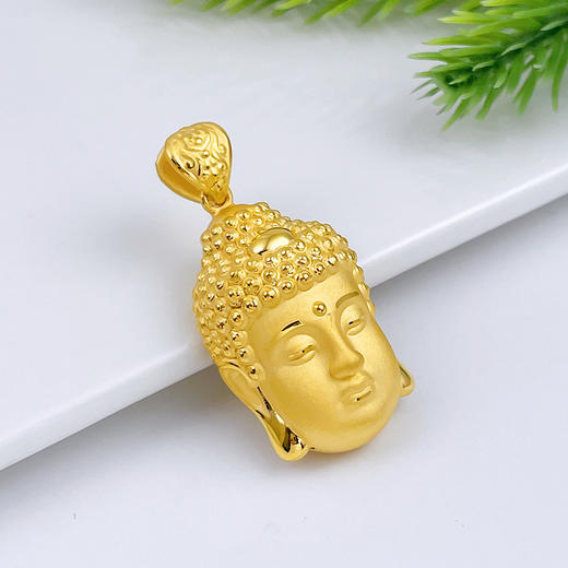 【定价黄金】足金 【精品】3D硬金空心佛头吊坠(AR3DDZ00009-3)（预售产品下单后不退款不退货不换货不补差价）（预售产品下单后不退款不退货不换货不补差价） 商品图2