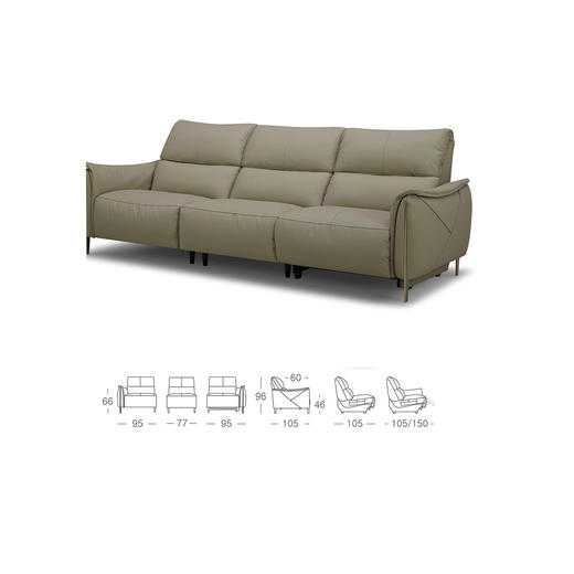 顾家家居整装 现代舒适 皮艺功能沙发 KZ.9023 之界G 商品图5