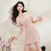 Polo领辣妹连衣裙女春季新款收腰镂空抽褶短裙V0440284 商品缩略图2