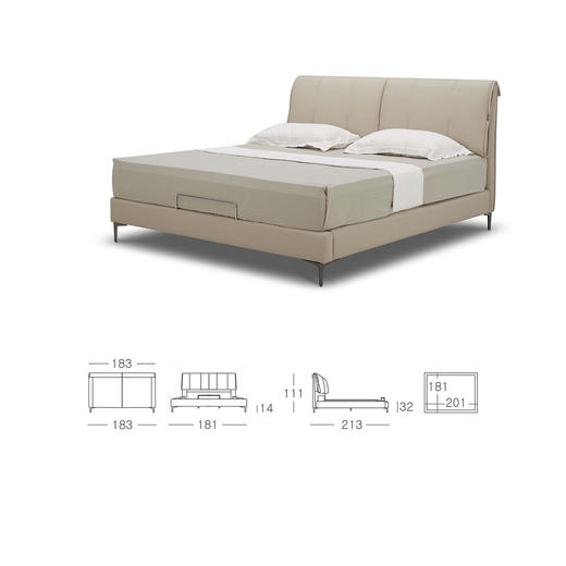 顾家家居整装 现代舒适 布艺软床 KZ.B5016(B)(C)(D) 埃菲尔 商品图3