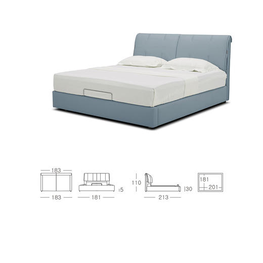 顾家家居整装 现代舒适 布艺软床 KZ.B5016(B)(C)(D) 埃菲尔 商品图7