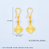 【限时克减128元】足金999.9 #小红书 【精品】双面车花四叶草圆珠耳钩耳吊(ES00469)（预售产品下单后不退款不退货不换货不补差价） 商品缩略图2