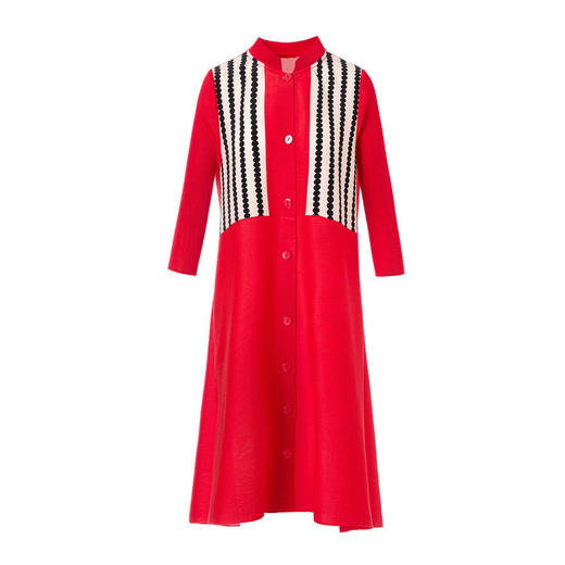 XSLAF-018时尚条纹印花气质衬衫裙 商品图4