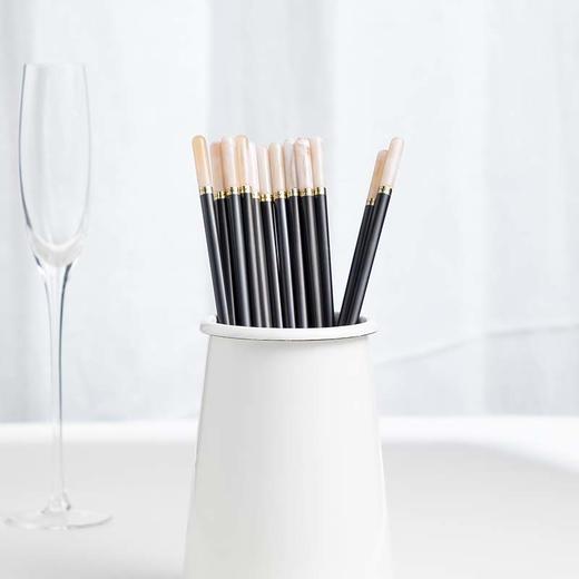 LT10-YK89061J客满多金富玉汉白玉合金筷10双装 商品图1