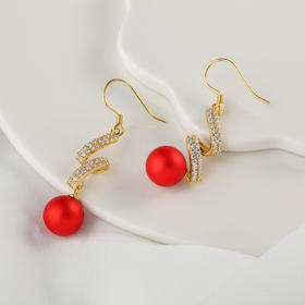 【宏艺珠宝】珠事顺利·银s925耳饰