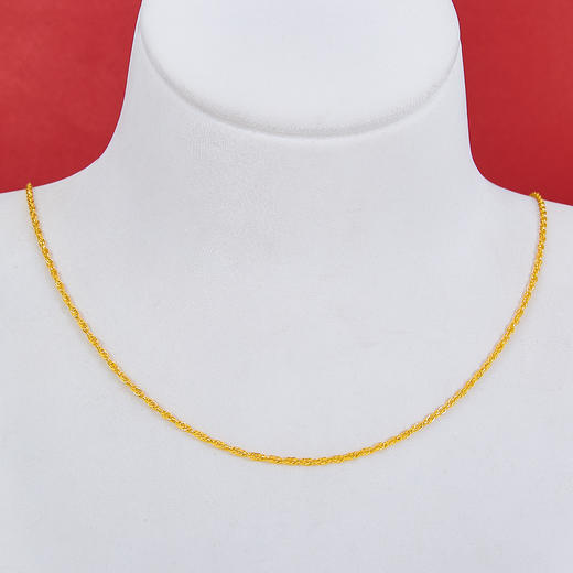 【限时克减150元】足金999.9 绞丝链项链(XL00010-01)补差价）补差价）预售产品下单后不退款不退货不换货不补差价 商品图1