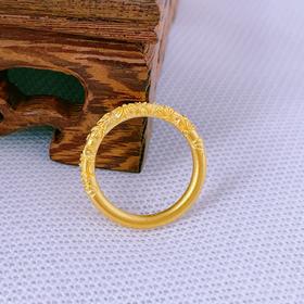 【限时克减150元】足金999.9 古法实心固口紫荆花圈戒樱花戒指(AIGFJZ00045)（预售产品下单后不退款不退货不换货不补差价（预售产品下单后不退款不退货不换货不补差价