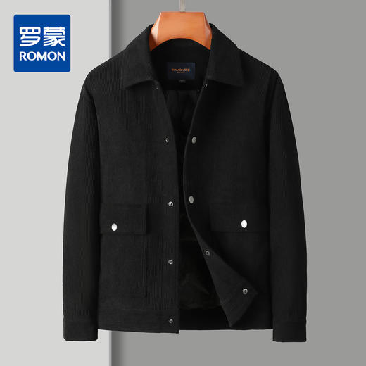 【90绒】罗蒙秋冬男士经典灯芯绒羽绒服男工装夹克男羽绒服外套男羽绒服 商品图1