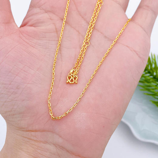 【限时克减150元】足金999 (足金999字印)5G黄金调节十字链项链(5GXL00051-03)（预售产品下单后不退款不退货不换货不补差价） 商品图2