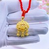 【限时7.5折】【定价黄金】足金 #儿童/宝宝 3D硬金镂空双面如意铃铛福字锁包吊坠挂绳成品项链(AA3DDZ00004)（预售产品下单后不退款不退货不换货不补差价） 商品缩略图3