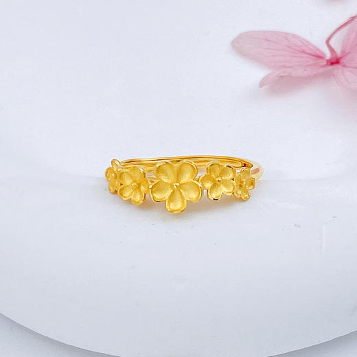 【限时克减150元】足金999 #清新 5G黄金活口小清新桂花女戒(AG5GJZ00180)（预售产品下单后不退款不退货不换货不补差（预售产品下单后不退款不退货不换货不补差 商品图0