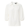 EITIE爱特爱时尚V领直筒宽松显瘦通勤白色灯笼袖衬衫上衣24春新款A2413307 商品缩略图5