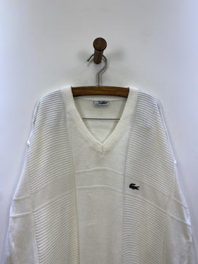 80年代 Vintage Lacoste 鳄鱼 法国制 针织毛衣 _SWT(XL)