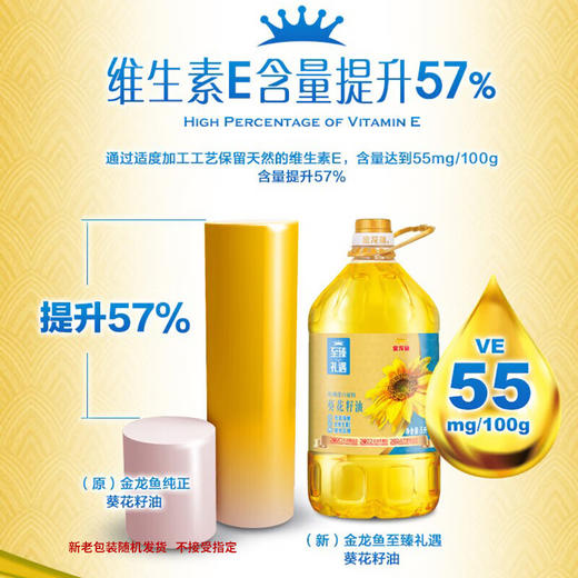 金龙鱼至臻礼遇葵花籽油5L食用油家庭装煎炸烹饪 商品图1