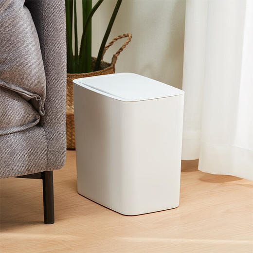 弹盖垃圾桶 安琪8L 白色 商品图0