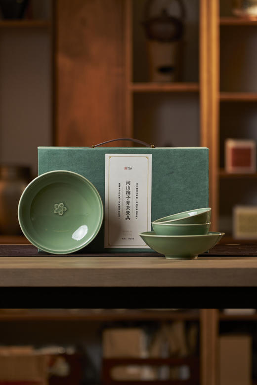 梅子青三碗三碟茶餐具套组 商品图0