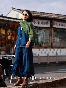 52赫兹的鲸 纯棉480g卫衣面料A字抽绳松紧腰半身裙