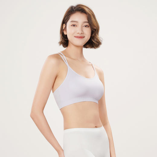 都市丽人抹胸女无缝面料背心无尺码半固定模杯短抹胸无钢圈无排扣LV41A9 商品图2