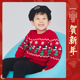 贝贝怡儿童毛衣套头针织衫秋冬款洋气毛衣外套新款男女童装针织衫213S2806