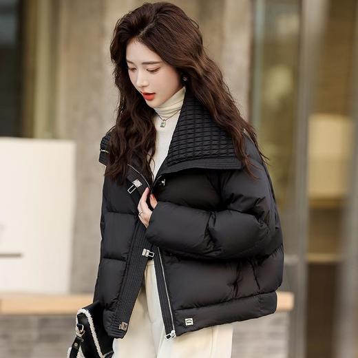 羽绒服女秋冬季2023新款时尚今年小香风气质显瘦泡芙感短款外套 商品图3