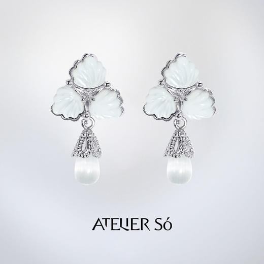 ATELIERSÓ x deepmoss 24SS 合作系列-三花吊坠耳钉 商品图8