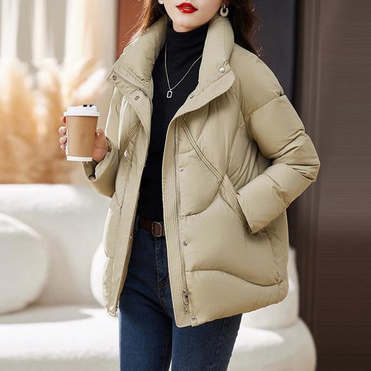短款羽绒服女冬2023新款小个子香风时尚洋气加厚白鸭绒面包服外套 商品图2