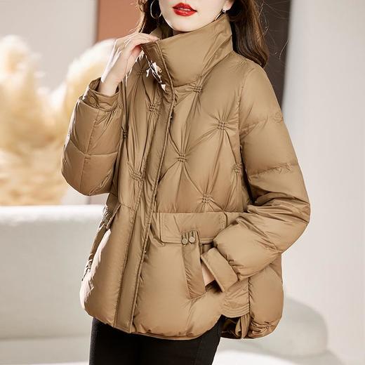 羽绒服女冬季2023年新款短款显瘦时尚妈妈轻薄立领大码冬装外套潮 商品图3