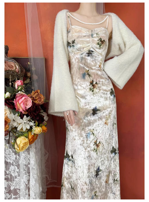 裁缝学苑AX170新中式复古珍珠设计旗袍裙子收腰鱼尾连衣裙纸样女装样板 商品图7