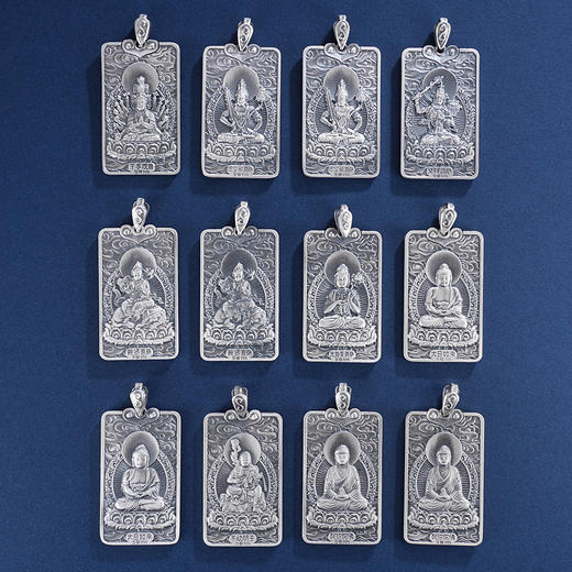 子佩集S999银【生肖守护神】吊坠【E253】(不含链)仿古十二生肖方牌2401 商品图2