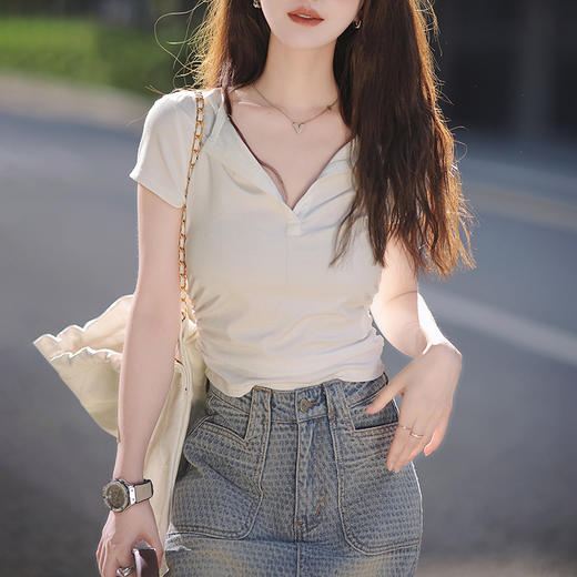 裁缝学苑AQ184百搭V领短袖设计感t恤纸样女装上衣夏版型裁剪衣服 商品图4