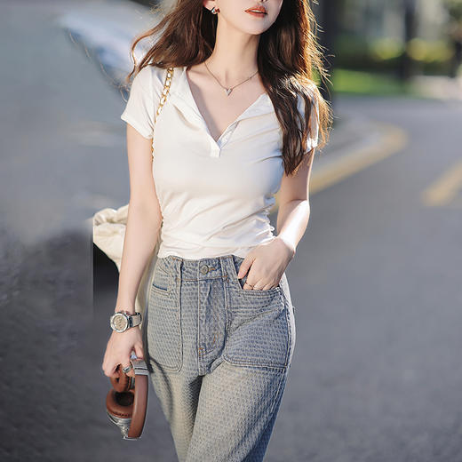 裁缝学苑AQ184百搭V领短袖设计感t恤纸样女装上衣夏版型裁剪衣服 商品图1