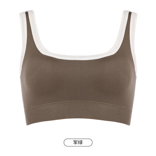 都市丽人抹胸女无缝面料背心无尺码固定杯垫短抹胸无钢圈无排扣LV41B3 商品图12
