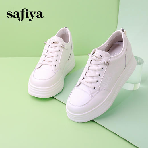 超值精选 | Safiya/索菲娅2023厚底增高运动休闲板鞋小白鞋 SF33912215 商品图0