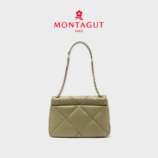 梦特娇女包女士柔软羊皮百搭时尚小香风通勤斜挎包单肩菱格包 商品图3