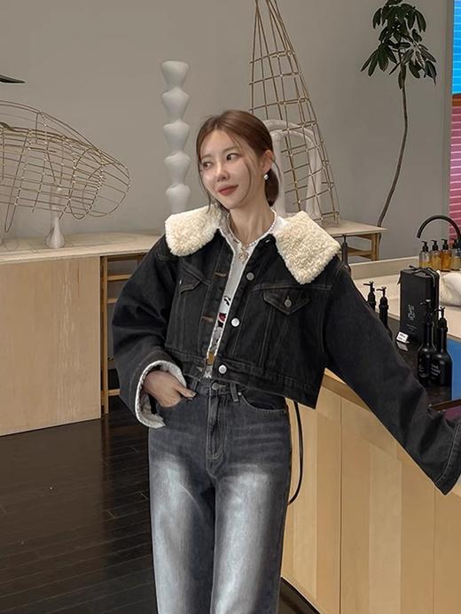 <曾小咸推荐>巨折清仓秒杀，稀有现货24小时发【仅限今日】 羊羔毛牛仔外套 商品图2