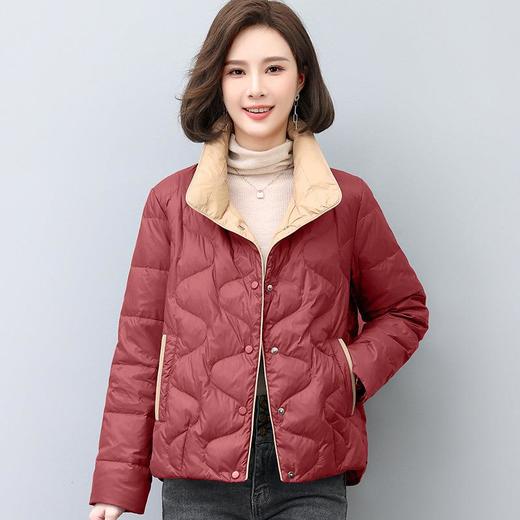 反季轻薄短款羽绒服女2023年新款大码白鸭绒时尚中年妈妈冬季外套 商品图3