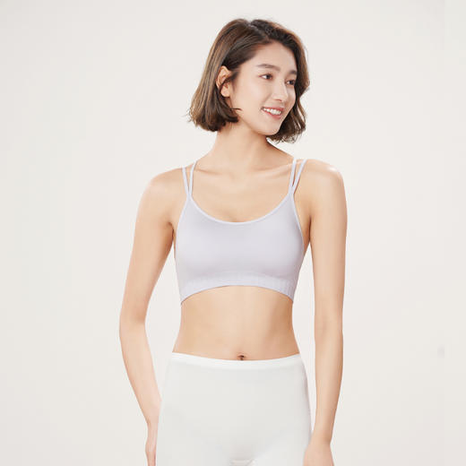 都市丽人抹胸女无缝面料背心无尺码半固定模杯短抹胸无钢圈无排扣LV41A9 商品图1