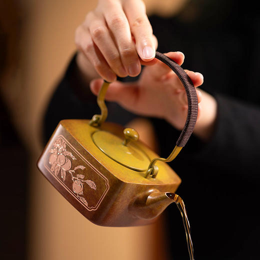 喜事连连 茶礼套装  铜壶 泡茶壶煮茶家用办公复古烧水壶礼品 商品图3