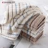 金号纯棉强吸水毛巾10条装 新疆棉A类全棉洗脸巾 白/棕70*34cm 84g/条 商品缩略图4