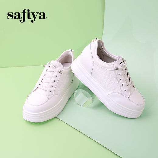 超值精选 | Safiya/索菲娅2023厚底增高运动休闲板鞋小白鞋 SF33912215 商品图4