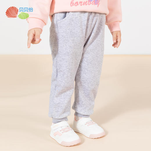 贝贝怡保暖加绒PP裤中腰外穿洋气不可开裆小清新秋冬款213K2257 商品图3